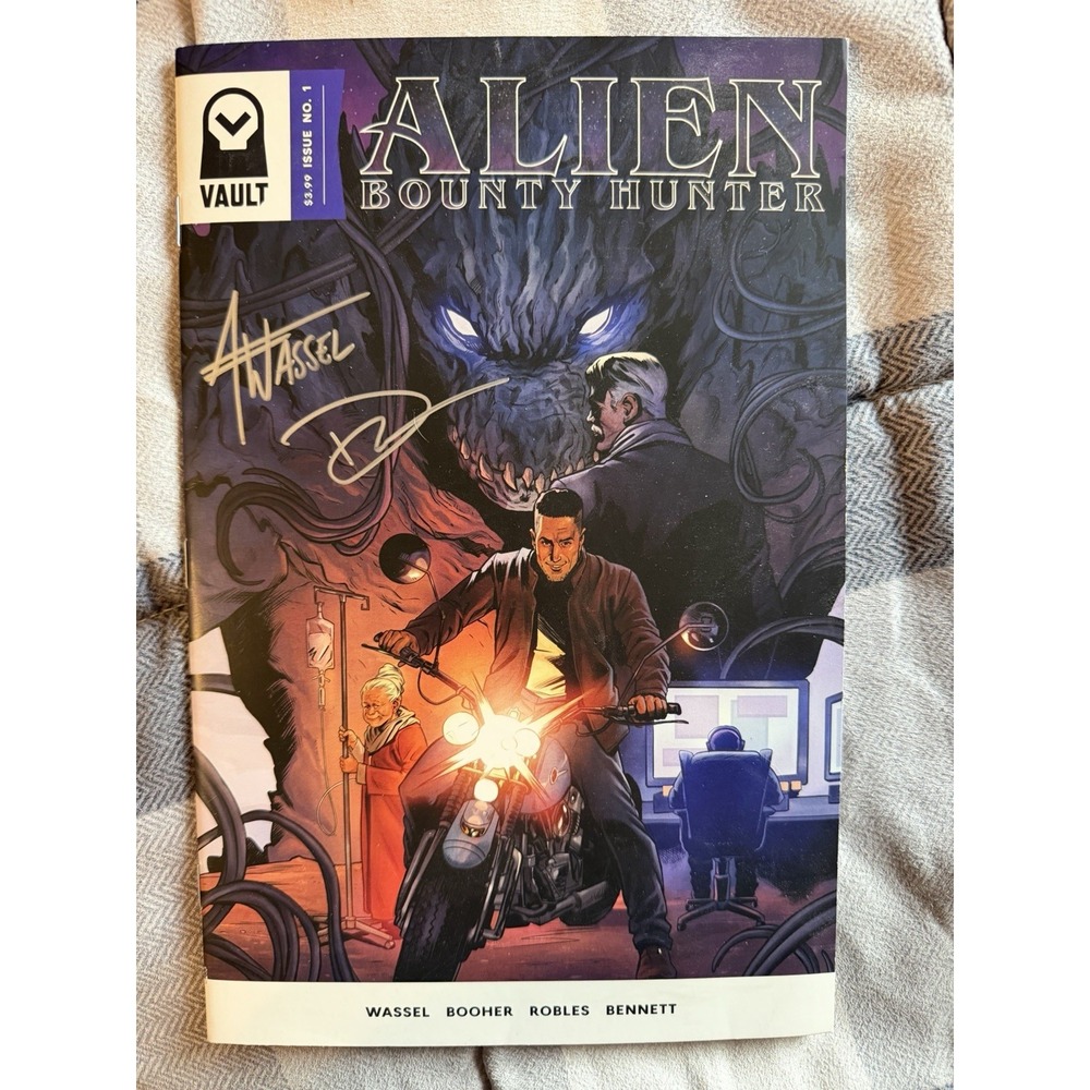 Alien Bounty Hunter #1 Vault Comics Signed Wassel & Booher Mark Wahlberg Project